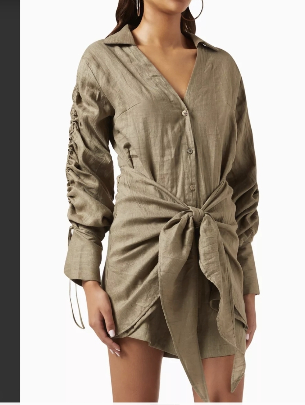 NWT Just Bee Queen Linen Top in Linen for Women's  Size M
